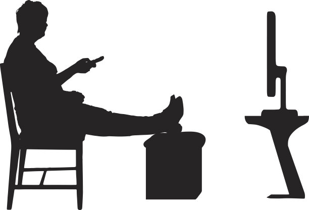 一个女人的矢量剪影图片下载