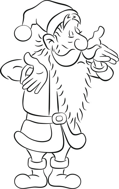 愚笨的圣诞老人卡通图片下载