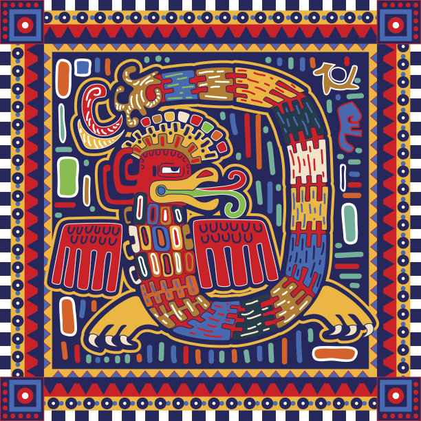 无缝的阿兹特克模式图片下载