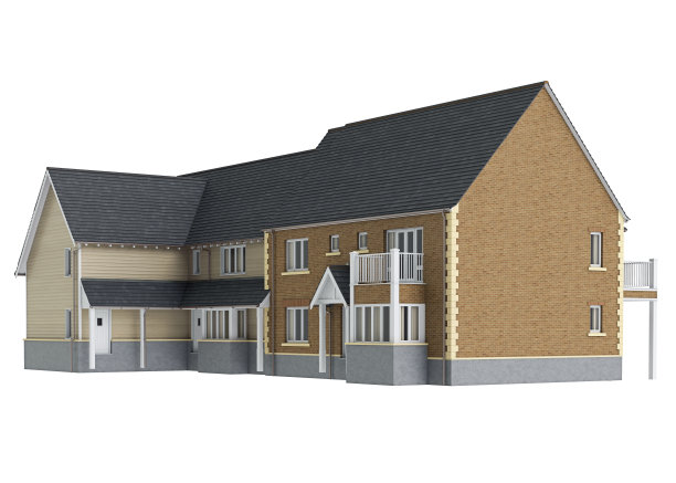 乡村别墅高屋顶图片下载