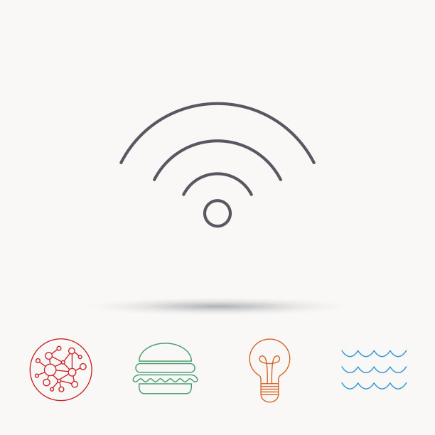 无线网络图标。无线wi-fi网络标志。图片下载