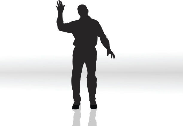 一个人的矢量剪影。图片下载