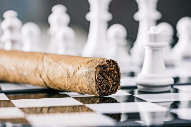 棋盘上的雪茄图片下载