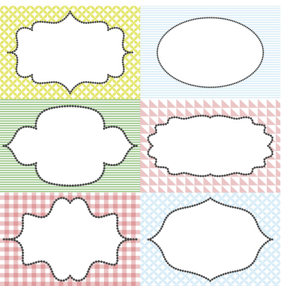 框架不干胶标签标签。供签名的卡片模板空白图片下载