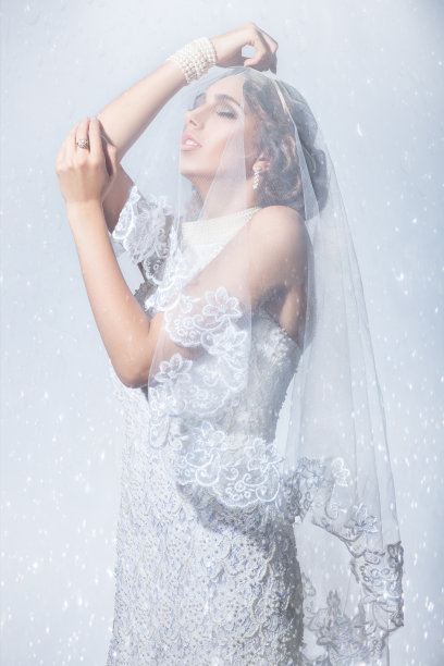 新娘的面纱。图片下载
