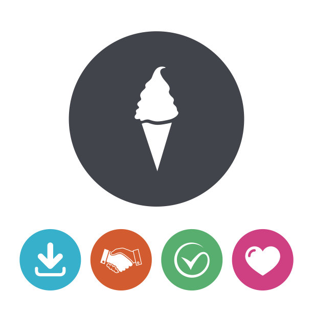 冰淇淋标志图标。甜蜜的象征图片下载