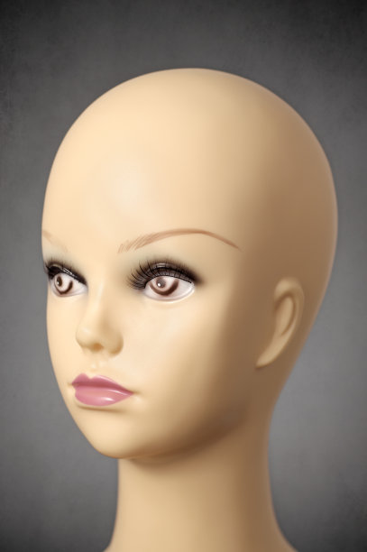 深灰色背景上的人体模型头图片下载