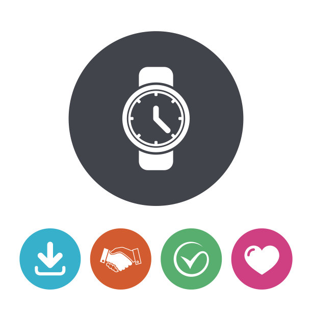 腕表标志图标。机械钟表的象征图片下载