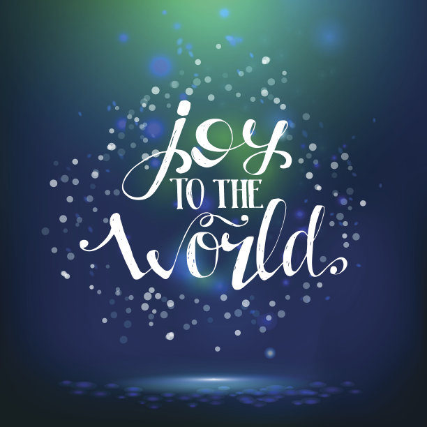Joy to the world letters at night背景图片下载