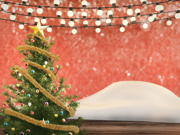 3d渲染圣诞装饰图片下载