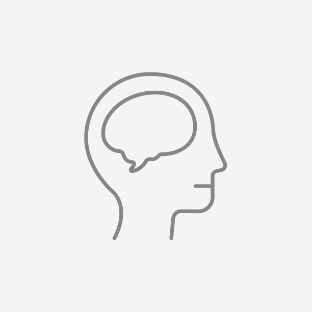 人脑线条图标图片下载
