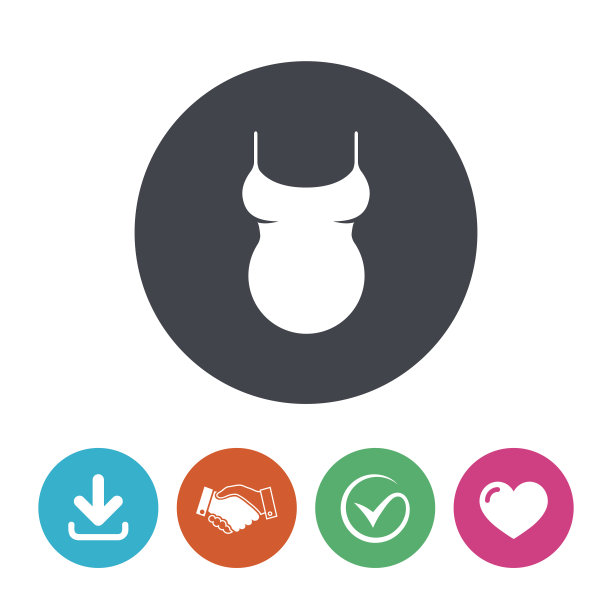 孕妇衬衫标志图标。母性象征图片下载