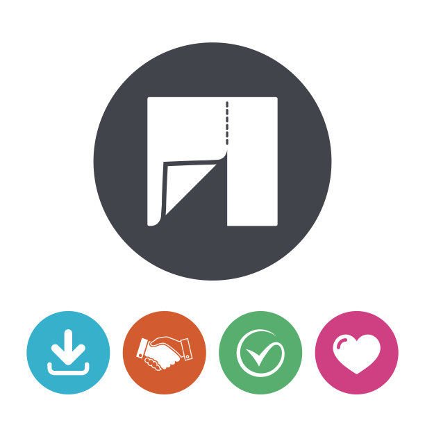 纺织品布匹标志图标。裁缝的象征图片下载