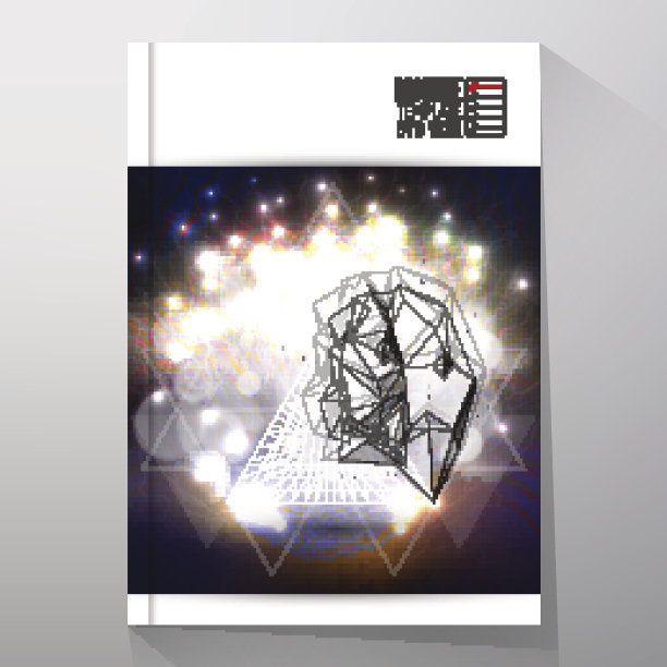 小册子、传单或小册子的业务模板。抽象的彩色的背景图片下载