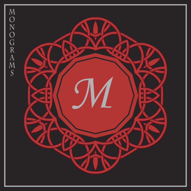 古董向量字母组合图片下载