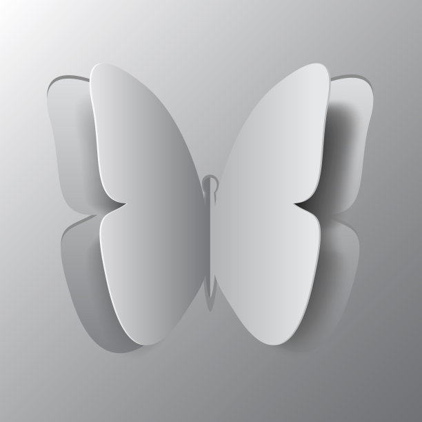 折纸蝴蝶剪纸的概念，抽象的背景图片下载