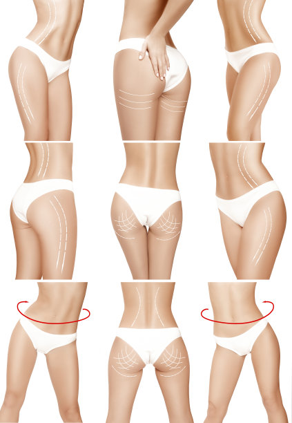 完美的运动和美丽的女性身体与箭图片下载