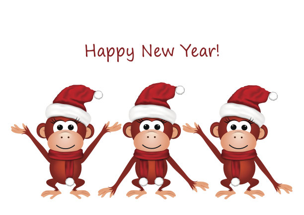 白色背景上有趣的猴子图片下载