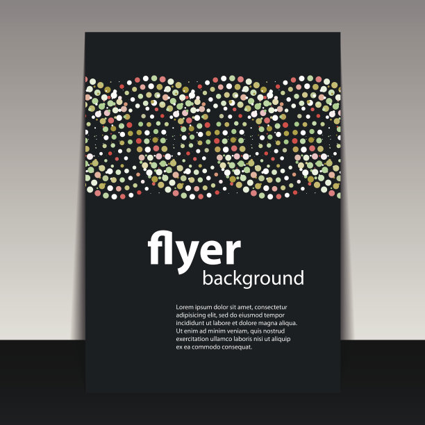 传单或封面设计与圆形圆点图案图片下载