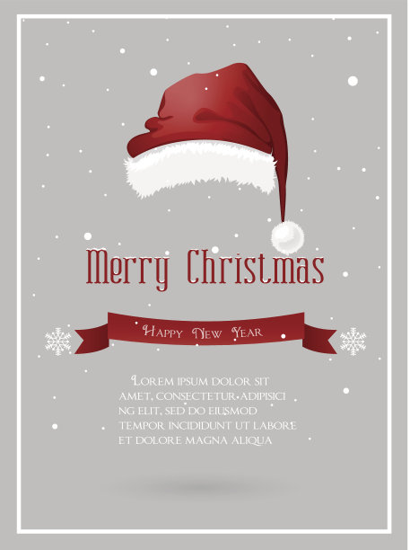 圣诞老人帽，圣诞背景图片下载