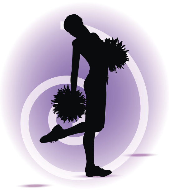 时髦的啦啦队长轮廓图片下载