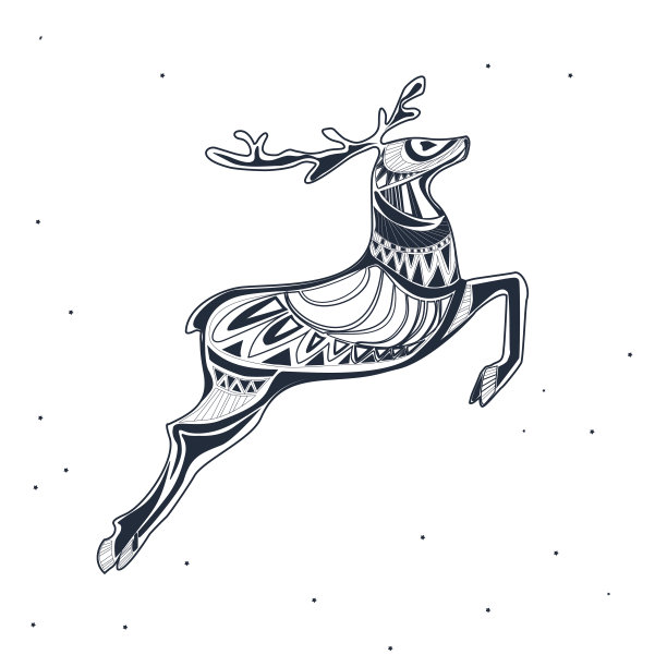 圣诞鹿素材图片