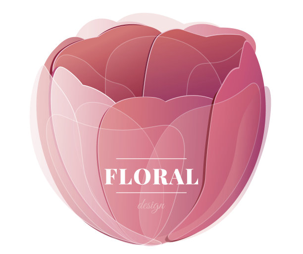 向量红色的郁金香花头孤立在白色的背景图片下载