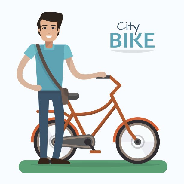 骑自行车的男人图片下载