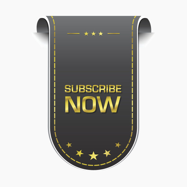 现在订阅黄金矢量图标设计图片下载