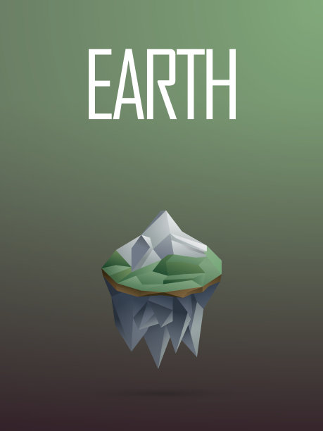 空气元素符号在现代低聚设计。多边形浮动图片下载