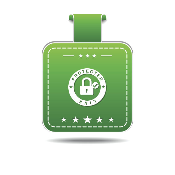 保护链接绿色矢量图标设计图片下载