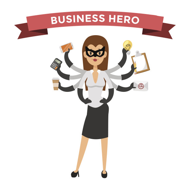 超级英雄商业女性向量图片下载