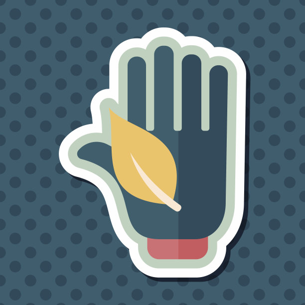 环保概念平面图标与长阴影，eps1图片下载