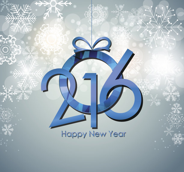 2016年新年背景。矢量图图片下载