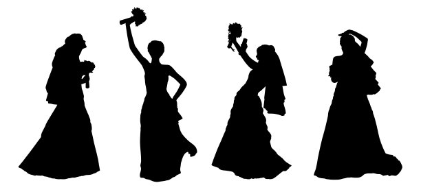 新娘剪影套装2图片下载