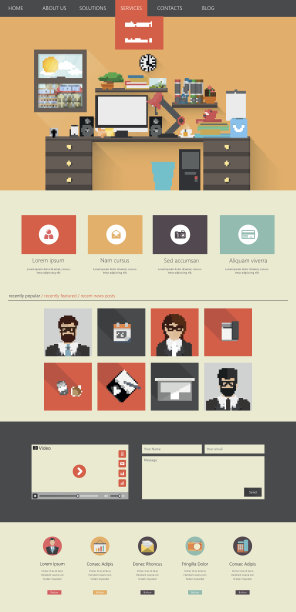 平面设计商业网站模板图片下载