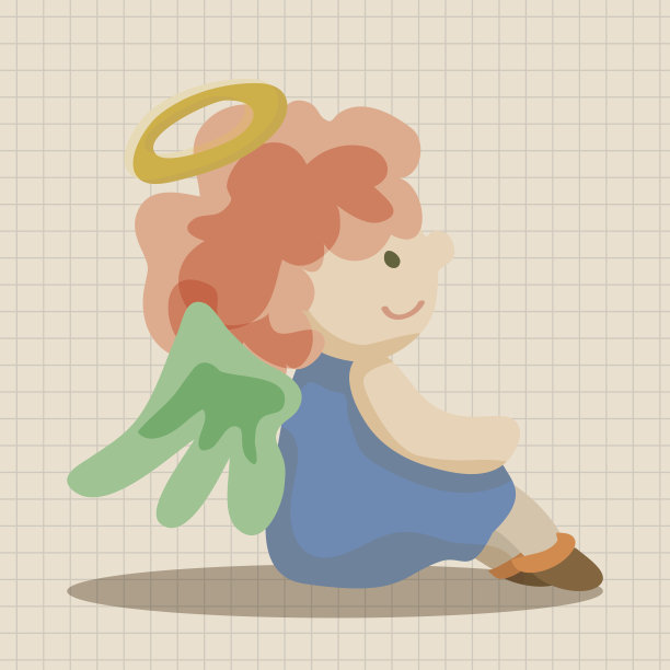 天使卡通设计元素向量图片下载