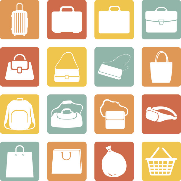 矢量袋图标集图片下载