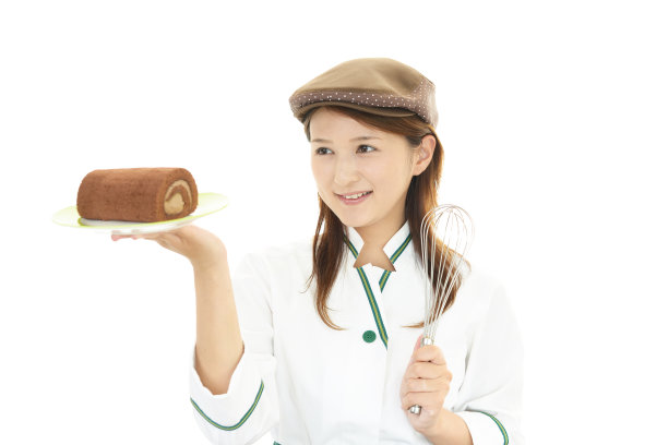 微笑的女服务员图片下载