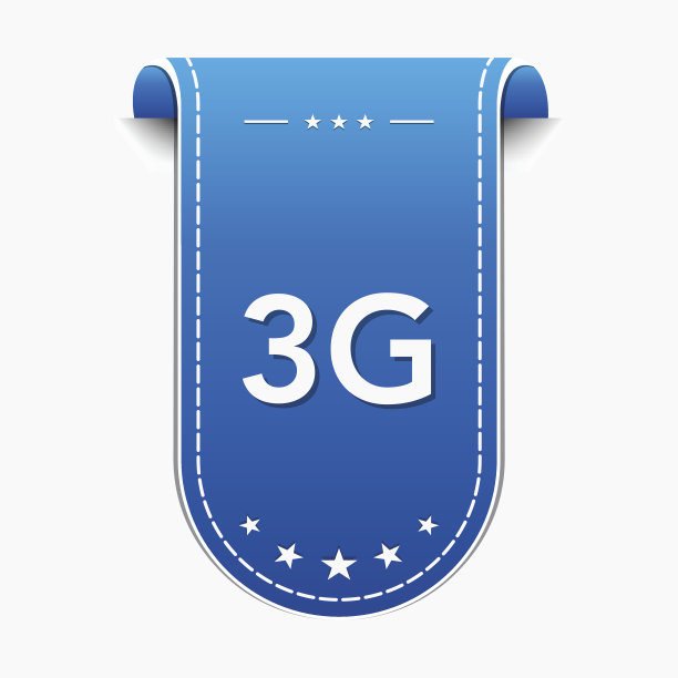 3g标志蓝色矢量图标设计图片下载