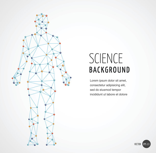 DNA，具有DNA分子结构的人类的遗传符号图片下载