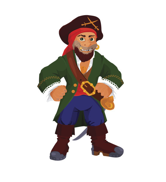 有趣的卡通海盗图片下载