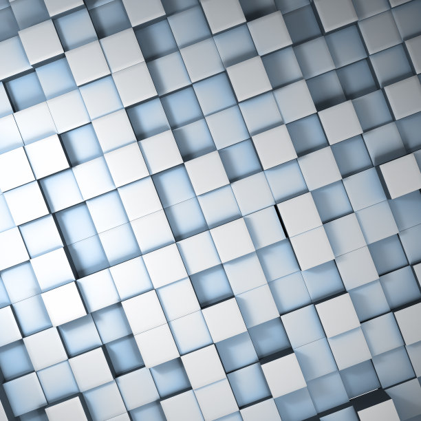 三维抽象插图与立方体图片下载