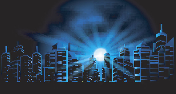 城市市中心的摩天大楼图片下载