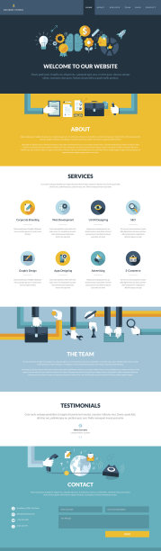 矢量网站设计模板页面图片下载