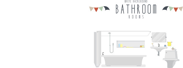 浴室(白色背景)图片下载