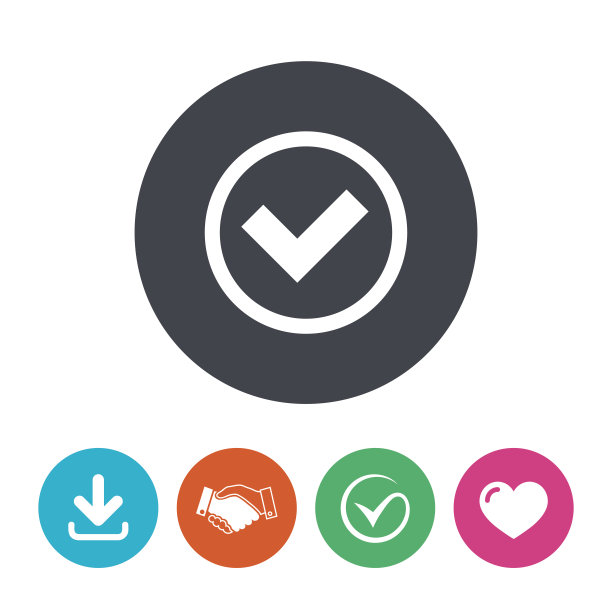 检查标记符号图标。是的圆象征图片下载