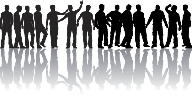 一个男人的剪影。图片下载