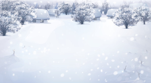 向量冬季景观。图片下载