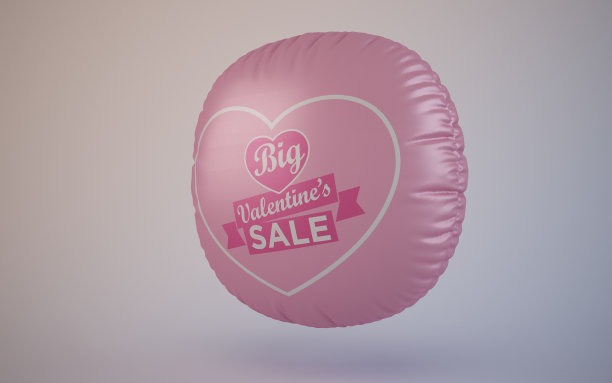 粉色气球大情人节促销图片下载